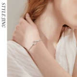 Модный браслет, золотое ювелирное украшение, искусственная изысканная инкрустация камня, стиль, 14 карат, розовое золото, с драгоценным камнем