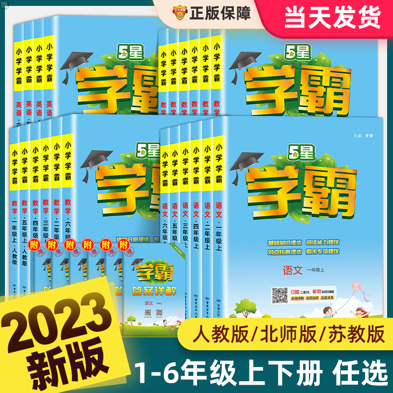 2024春小学学霸一二三四五六年级上册下册语文人教版数学北师大江苏教版英语译林同步教材练习册课时作业本提优大试卷专项训练五星