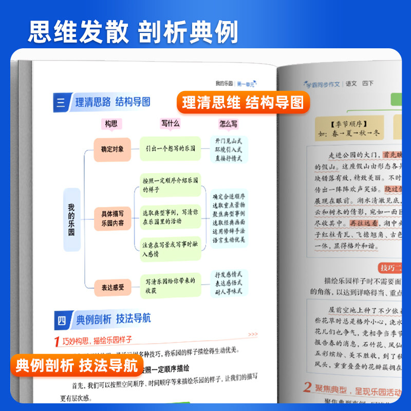 2025秋五星学霸同步作文小学生一二年级看图写话三年级四五六年级上册下册语文人教版阅读理解专项训练书优秀满分作文范文大全5星