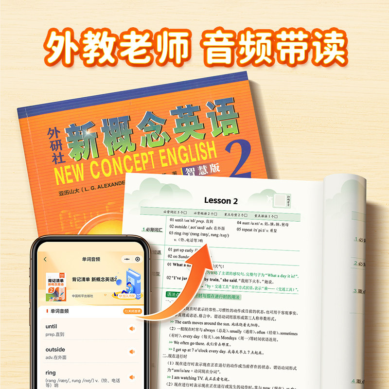 【易蓓】新概念英语睡前默写背记清单同步智慧版课本全国通用英语词汇语法短语句型知识梳理重点归纳记忆外教音频带读睡前单词默写