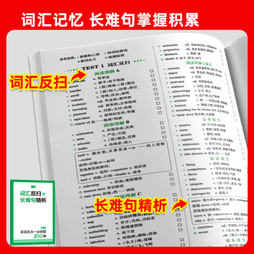 2027一本高中英语阅读训练五合一必刷题200篇高一高二高三新高考英语阅读理解与完形填空150篇语法填空七合一必刷题听力模拟考场 - 图2