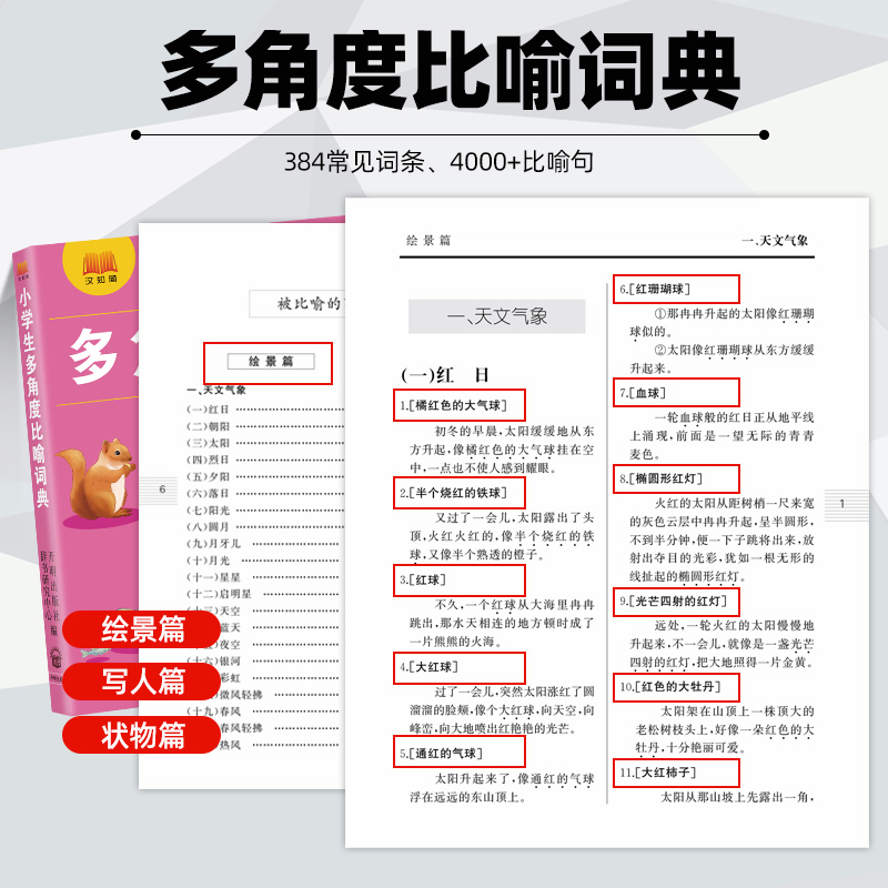 小学生重叠词形容词量词用法成语词典关联词语组词造句比喻拟人一二三四五六年级语文专项训练大全积累本字典专用名动词生字排比句 - 图0