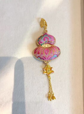 【成品】葫芦纯手工非遗宋锦新中式复古压襟挂件旗袍汉服配饰装饰