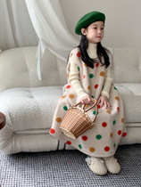 Girls dress Dress Autumn Winter Korean Version Little Girl Sleeveless Vest Dress Foreign Air Trendy Baby Skirt Winter Style Lamb Hair