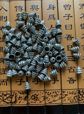 今石缘金属配件 藏银保色双面佛头/三通专用佛头佛塔 一元3颗