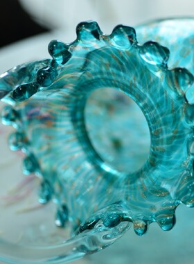 水滴浪花口洒金篮子插花器花瓶