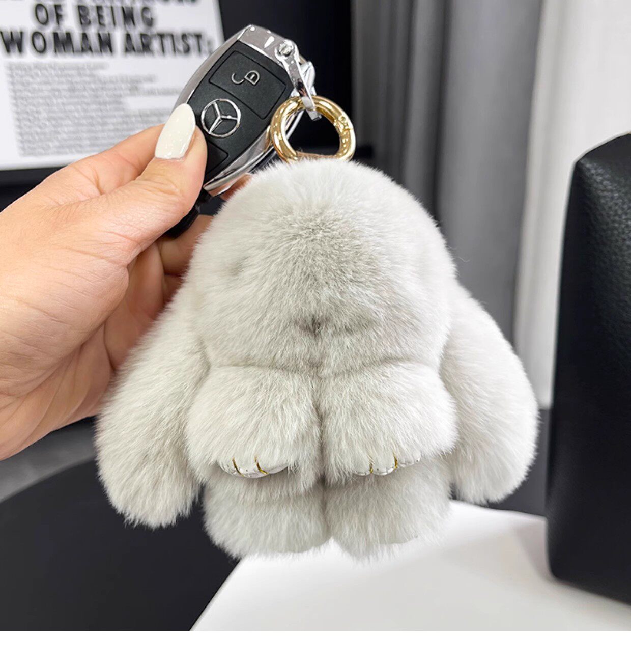 日韩獭兔毛绒绒小兔子公仔手机挂件包包挂饰车钥匙扣毛绒玩偶车挂,淘宝优惠券,粉丝福利购,淘宝优惠卷