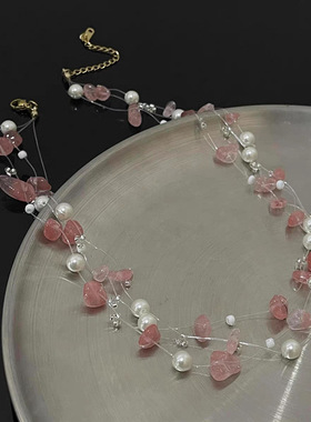 少女心简约珍珠项链甜美高级感时