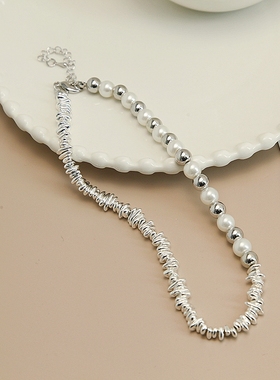梓睿金属珍珠链女不规则项链