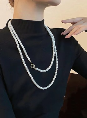 梓睿合金珍珠双层女项链