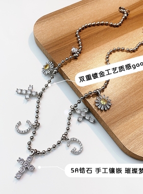 甜酷项链ins钛钢锁骨链女