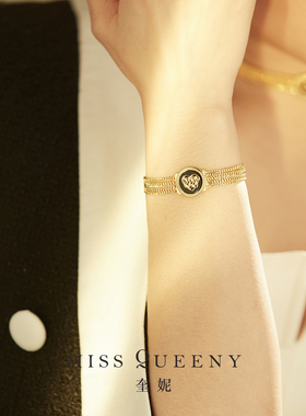 MissQueeny黑玛瑙复古时髦手链