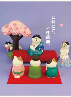 树脂解压日式桌面拟人动物