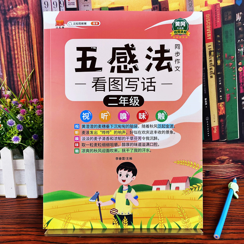 五感法同步作文小学1234年级儿童看图说话写话句子词语段子训练