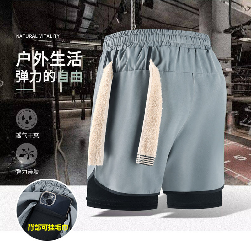 70623跨境短裤 新款跨境爆款运动三分裤夏季防走光双层运动男女情,淘宝优惠券,粉丝福利购,淘宝优惠卷