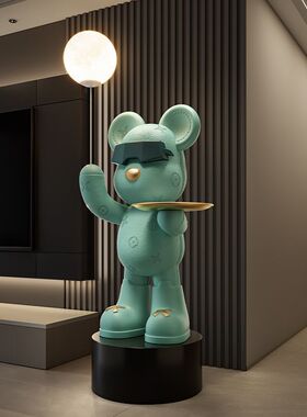 2025新款客厅大型落地摆件暴力熊高端大气上档次家居饰品轻奢高档