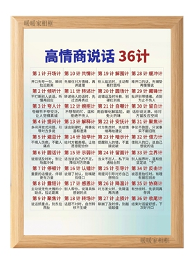 高情商说话36计沟通技巧相框摆台