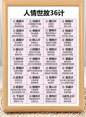 人情事故36计相框摆件