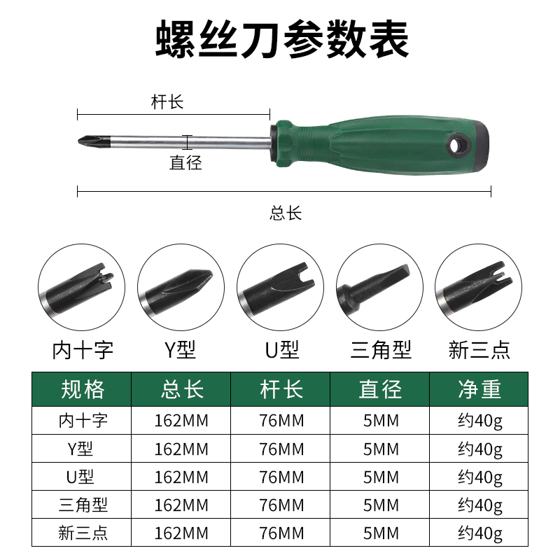 公牛插座专用螺丝刀起子工具磁性异型三角形U型Y型内十字人字改锥 - 图3