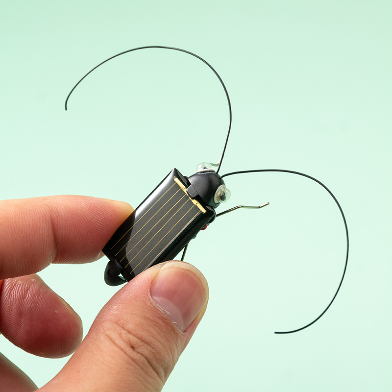 太阳能昆虫蚂蚱迷你科学DIY手工模型太阳能虫子桌面装饰摆件-图0