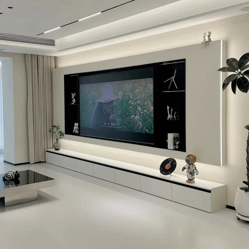 75/85寸不锈钢电视机壁龛背景墙嵌入式柜定制内嵌金属边框新款100,淘宝优惠券,粉丝福利购,淘宝优惠卷