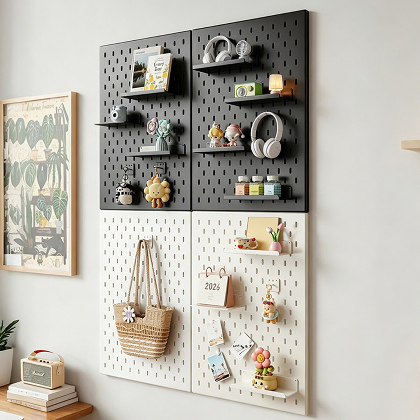 Metal magnetic perforated board professional customization without drilling