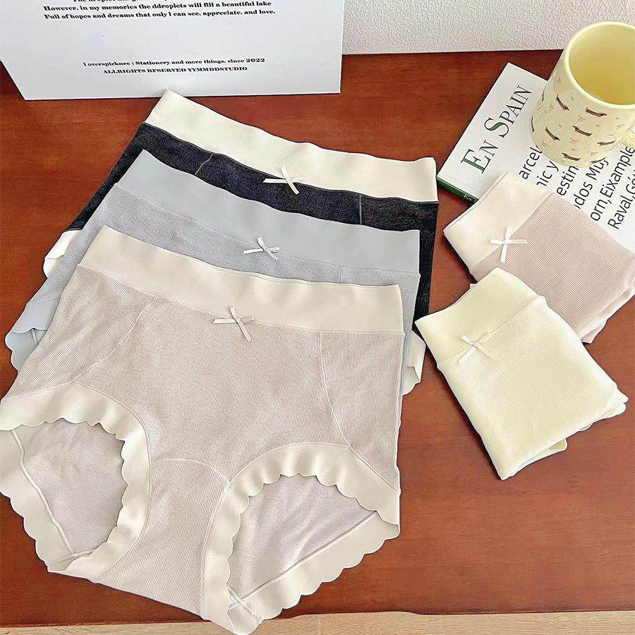 购4条包邮~莫兰迪糯叽叽磨毛腈纶自发热中高腰微收腹女内裤7A抑菌,淘宝优惠券,粉丝福利购,淘宝优惠卷