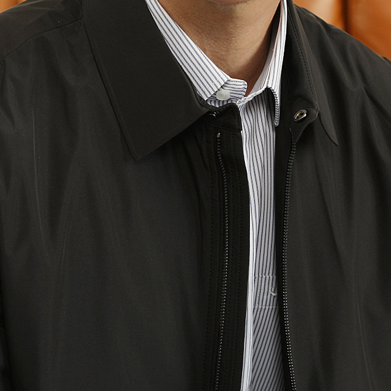 富绅春秋夹克外套男翻领茄克衫中年男装爸爸春装外套上衣服