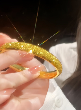 手工金包银爆闪沙金泥鳅背手镯