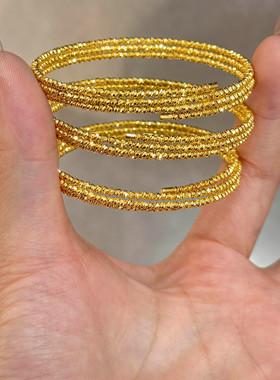 金包银爆闪碎冰三圈手链送女友