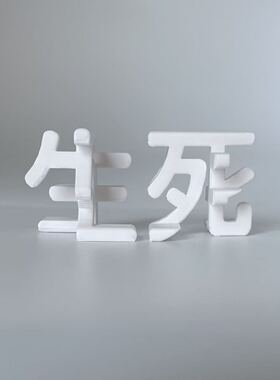 一面生一面死！创意 3D 打印汉字摆件 桌面解压哲学感装饰