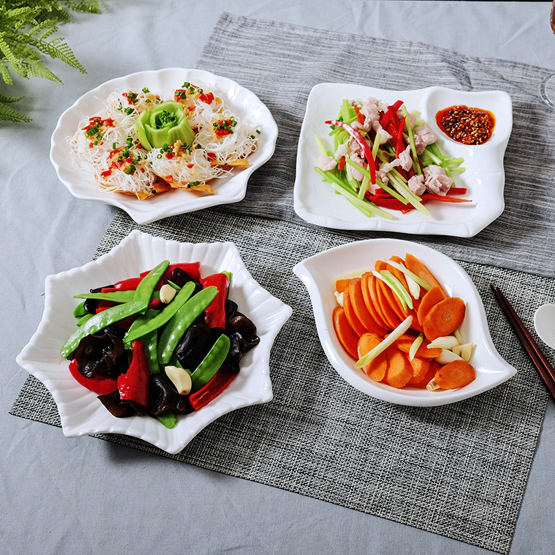 Porcelain dinner plate steak plate square family dishes - 图0