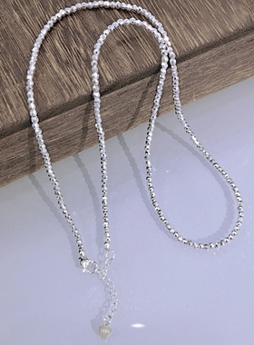 三圈925纯银手链项链两用蹦迪珠镭射珠多层精致手串男女生日礼物