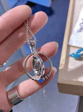 纯银双面旋转古币吊坠个性时尚轻奢高级女王项链女饰品配饰