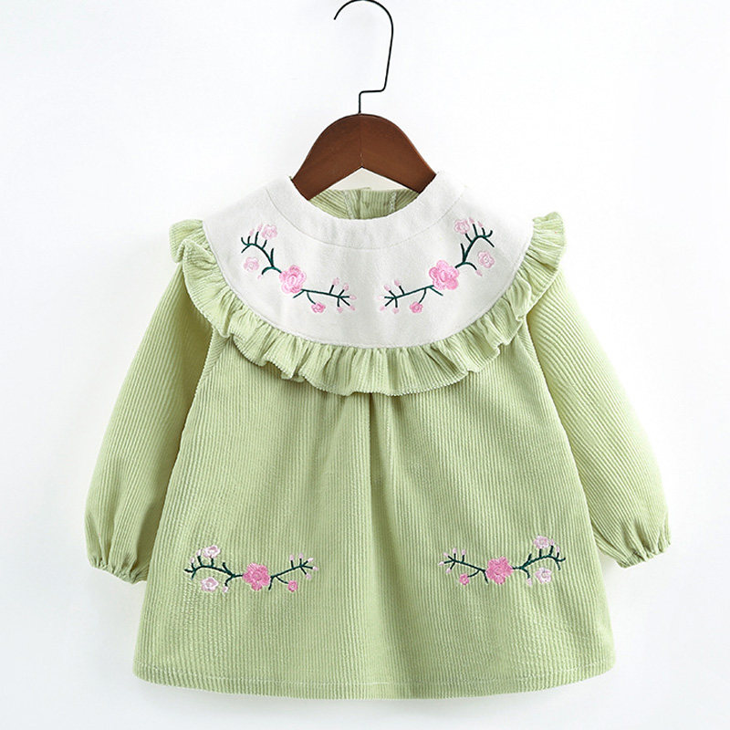 女宝宝罩衣水晶灯芯绒围兜吃饭儿童围裙儿童防水防防脏反穿衣秋冬,淘宝优惠券,粉丝福利购,淘宝优惠卷