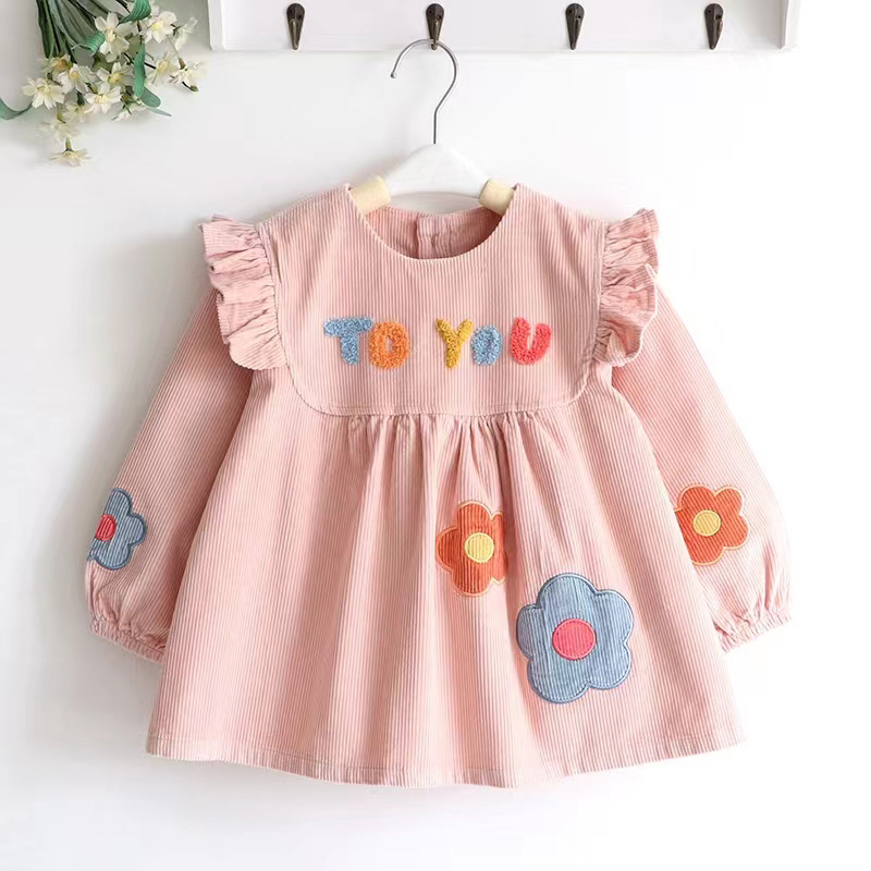 Baby smock, baby girl's eating waterproof anti-fouling apron, autumn and winter long-sleeved apron, children's outer bib anti-dressing trend