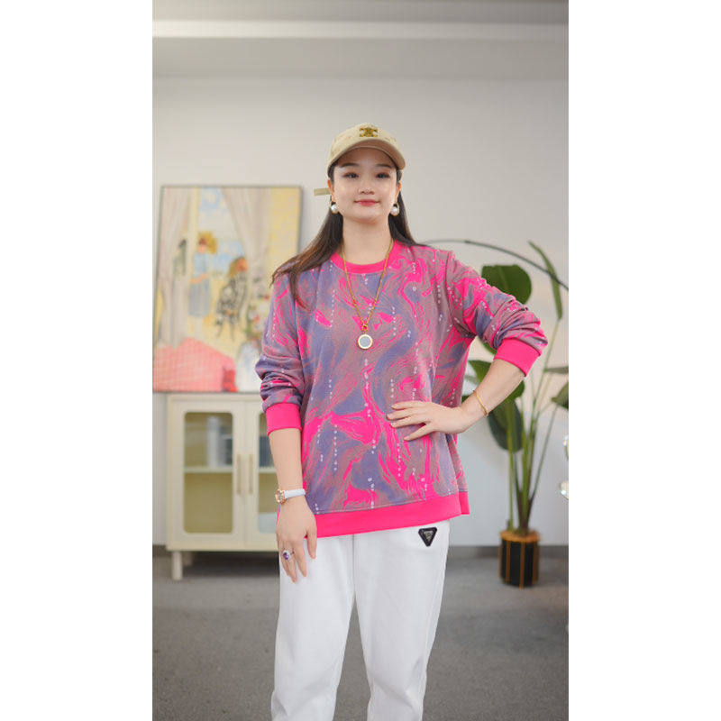 大码女装秋季新款长袖卫衣230斤胖妈妈休闲风宽松显瘦外穿T恤上衣,淘宝优惠券,粉丝福利购,淘宝优惠卷