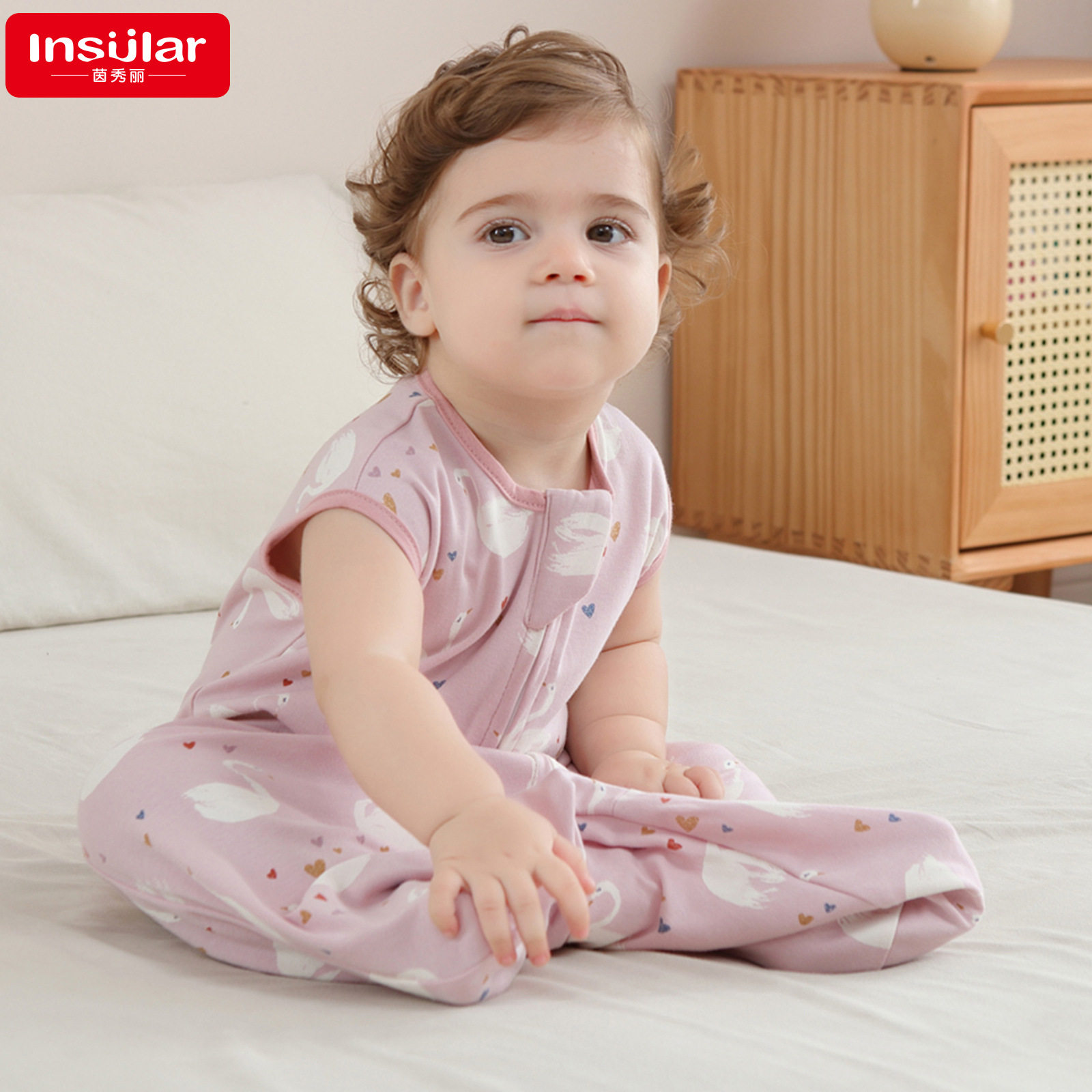 茵秀丽春夏薄款全棉儿童背心睡衣防惊跳宝宝防踢被婴儿睡袋,淘宝优惠券,粉丝福利购,淘宝优惠卷