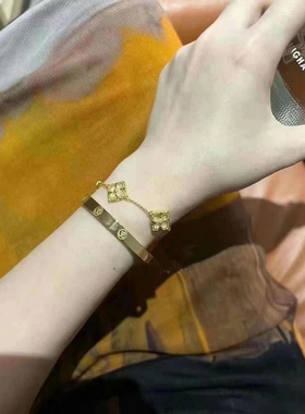 泰国龙婆瑞2567新款手镯手链镀金钛钢男女情侣手镯