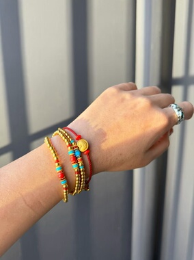 泰国特色  2026年新年马蹄金手绳 手链  区当占化一期真品