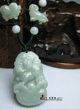 天然生肖兔亥卯未吊坠项链