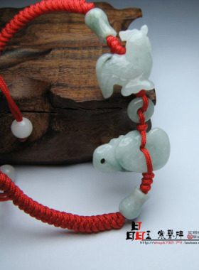 属牛人天然翡翠玉鸡蛇手机链腰链手链