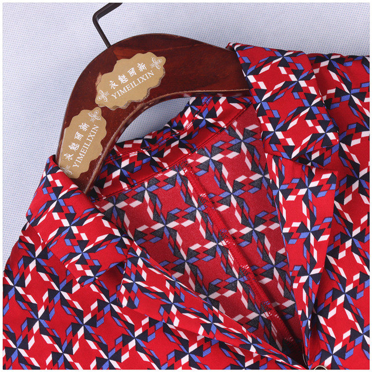 丽新折扣女装 H海10 系列 24夏装端庄时尚气质舒适几何图女连衣裙