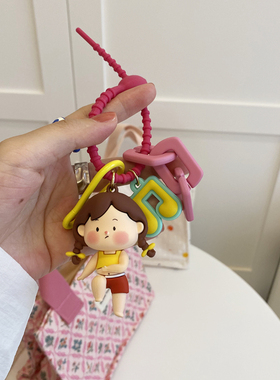 运动女孩钥匙扣精致网书包挂件