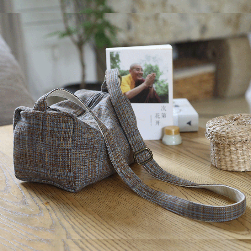 庸庸文艺棉麻女新款斜挎单肩帆布包百搭通勤原创腋下小布包包简约,淘宝优惠券,粉丝福利购,淘宝优惠卷