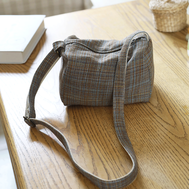 庸庸文艺棉麻女新款斜挎单肩帆布包百搭通勤原创腋下小布包包简约,淘宝优惠券,粉丝福利购,淘宝优惠卷