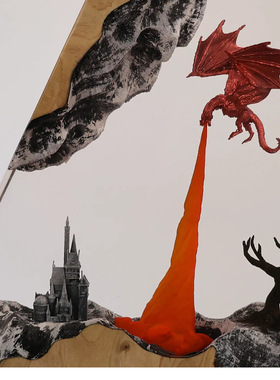 一介空间魔幻风格龙焰夜灯