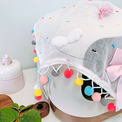 ins仪器电饭煲防尘罩透气透明厨房电器咖啡机布艺装饰电暖器遮丑 - 图2