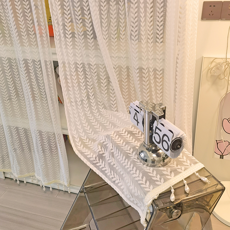 褶皱魔术贴防尘帘衣柜遮挡帘书柜书架鞋柜帘子橱柜柜子简约门帘 - 图1