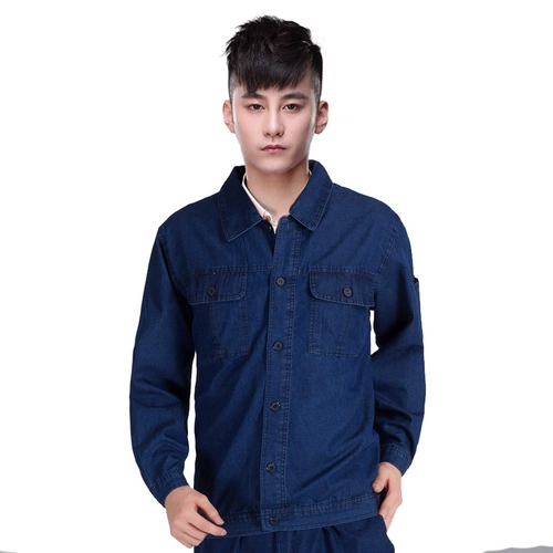 Хлопковый джинсовый летний демисезонный комплект для работы, осенний сезон